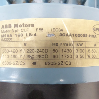 الکتروموتور ۳ فاز ABB 3GAA102540-JDE -